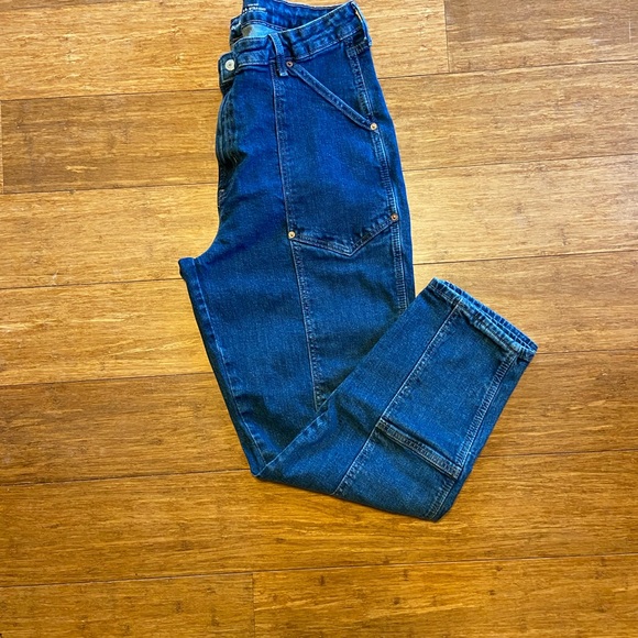 16T OLD NAVY Classic Blue High-Waisted OG Straight Utility Jeans - Picture 3 of 12